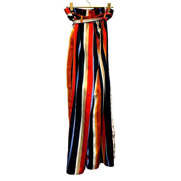 Lucy Paris – Palm Canyon Striped Wide-Leg Pants – Multicolor – Small - Picture 5 of 6